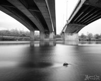 A water themed long exposure from beneath the Span of Clifton Bridge.